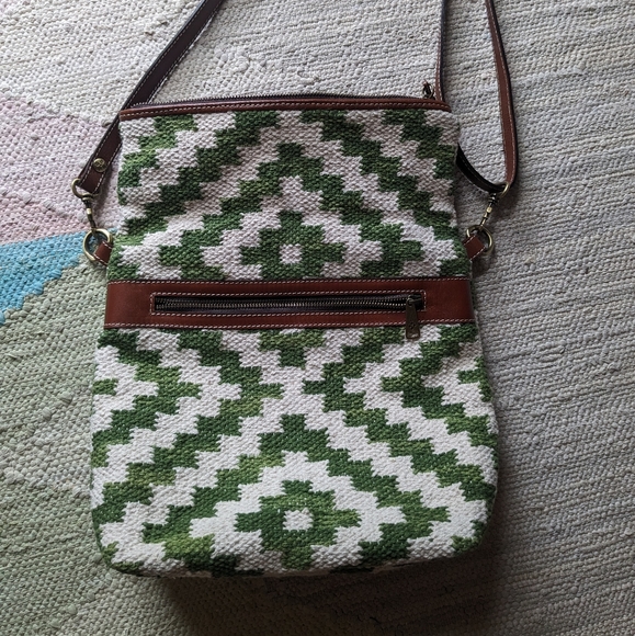 Patricia Nash Bags Patricia Nash Green Woven Casoli Convertible